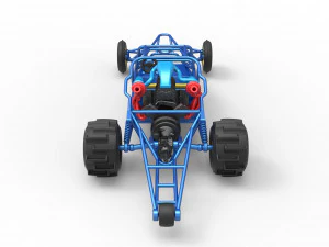 Sand drag Rail buggy Scale 1 to 25 3D Print Model