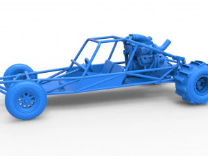 Sand drag Rail buggy Scale 1 to 25 3D Print Model