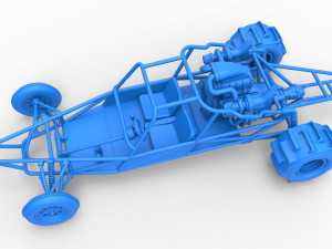 Sand drag Rail buggy Scale 1 to 25 3Dプリントモデル