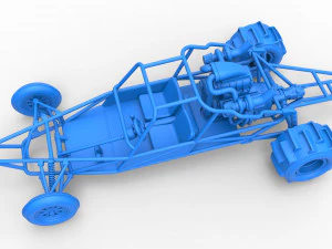 Sand drag Rail buggy Scale 1 to 25 3D Print Model