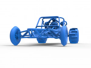 Sand drag Rail buggy Scale 1 to 25 3D Print Model