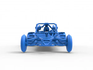 Sand drag Rail buggy Scale 1 to 25 3D Print Model