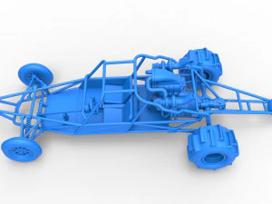 Sand drag Rail buggy Scale 1 to 25 3D Print Model