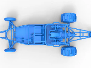 Sand drag Rail buggy Scale 1 to 25 3D Print Model