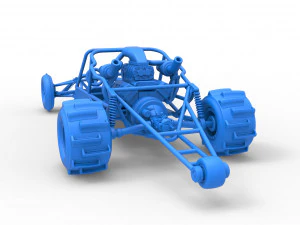 Sand drag Rail buggy Scale 1 to 25 3D Print Model