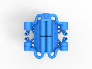 Motore turbo V12 per trattore da traino 3 Scala da 1 a 25 Modello di stampa 3D