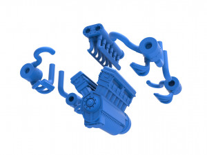 Turbo engine V12 for pulling tractor 3 Scale 1 to 25 3Dプリントモデル