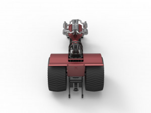 Pulling tractor with single turbo engine V12 Version 2 Scale 1 to 25 3Dプリントモデル
