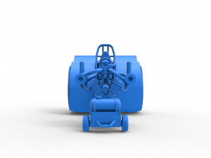 Pulling tractor with single turbo engine V12 Version 2 Scale 1 to 25 3Dプリントモデル