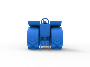 Pulling tractor with single turbo engine V12 Version 2 Scale 1 to 25 3Dプリントモデル