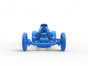 Front engine old school dragster with V8 Scale 1 to 25 3D 프린트 모델