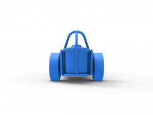 Front engine old school dragster with V8 Scale 1 to 25 3D Print Model
