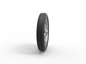 Front wheel of old school dragster Scale 1 to 25 3D 프린트 모델