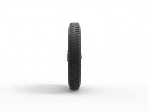 Front wheel of old school dragster Scale 1 to 25 3D 프린트 모델