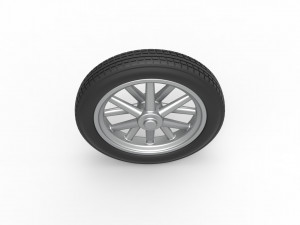 Front wheel of old school dragster Scale 1 to 25 3D 프린트 모델
