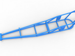 Frame of old school Front engine dragster Scale 1 to 25 3D Принт Модель