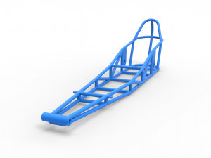 Frame of old school Front engine dragster Scale 1 to 25 3D Принт Модель