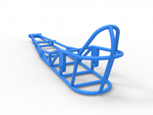 Frame of old school Front engine dragster Scale 1 to 25 3D Принт Модель