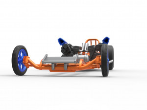 Front engine dragster with 2 V8 Version 2 Scale 1 to 25 Modelo de impresión 3D