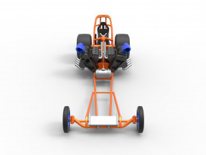 Front engine dragster with 2 V8 Version 2 Scale 1 to 25 Modelo de impresión 3D