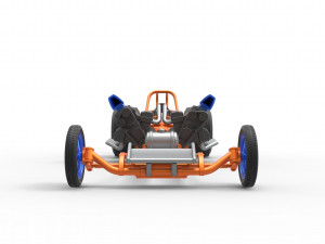 Front engine dragster with 2 V8 Version 2 Scale 1 to 25 Modelo de impresión 3D