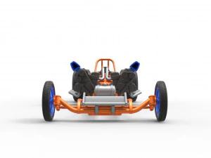 Front engine dragster with 2 V8 Version 2 Scale 1 to 25 3D Print Model