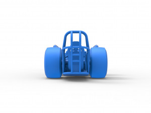 Front engine dragster with 2 V8 Version 2 Scale 1 to 25 Modelo de impresión 3D