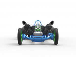 Front engine old school 6 wheeled dragster Scale 1 to 25 3D प्रिंट मॉडल