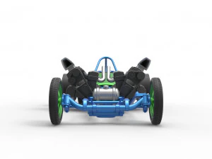 Front engine old school 6 wheeled dragster Scale 1 to 25 3D Print Model