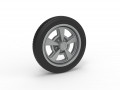 Front wheel of old school dragster Version 2 Scale 1 to 25 3D Print Model