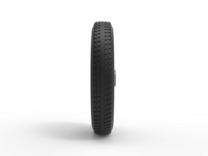 Front wheel of old school dragster Version 2 Scale 1 to 25 3D-printmodel