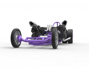 Front engine old school dragster with 2 V8 Scale 1 to 25 Modèles 3D en vedette