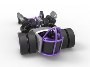 Front engine old school dragster with 2 V8 Scale 1 to 25 Modèles 3D en vedette
