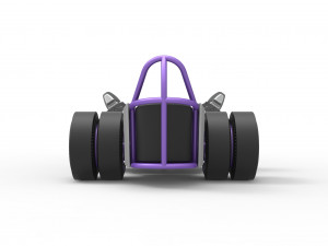 Front engine old school dragster with 2 V8 Scale 1 to 25 Modèles 3D en vedette