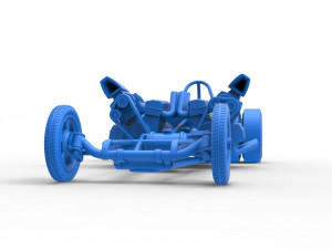 Front engine old school dragster with 2 V8 Scale 1 to 25 Modèles 3D en vedette