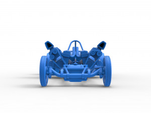Front engine old school dragster with 2 V8 Scale 1 to 25 Modèles 3D en vedette