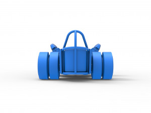 Front engine old school dragster with 2 V8 Scale 1 to 25 Modèles 3D en vedette