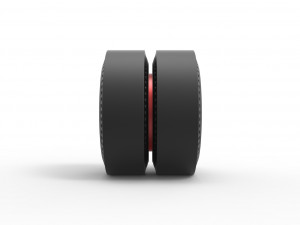 Double rear wheel of old school dragster Scale 1 to 25 3D Принт Модель
