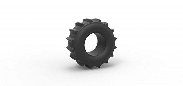 Dirt dragster rear tire 7 Scale 1 to 25 Model do druku 3D .c4d .max .obj .3ds .fbx .stl .blend 