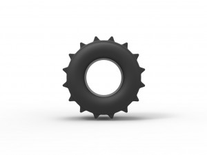 Dirt dragster rear tire 7 Scale 1 to 25 Model do druku 3D