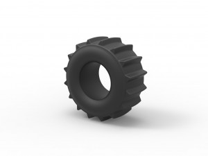 Dirt dragster rear tire 7 Scale 1 to 25 Model do druku 3D
