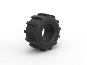 Dirt dragster rear tire 8 Scale 1 to 25 Modèles 3D en vedette