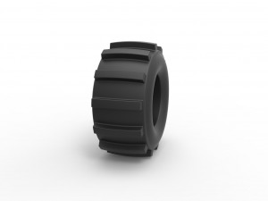 Dirt dragster rear tire 8 Scale 1 to 25 Modèles 3D en vedette