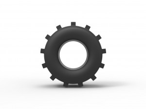 Dirt dragster rear tire 8 Scale 1 to 25 Modèles 3D en vedette