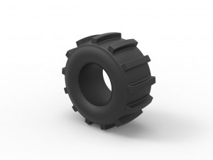 Dirt dragster rear tire 8 Scale 1 to 25 Modèles 3D en vedette