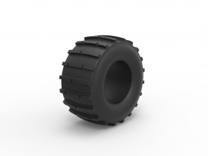 Dirt dragster rear tire 9 Scale 1 to 25 Modelo de Impressão 3D
