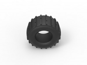 Dirt dragster rear tire 9 Scale 1 to 25 Modelo de Impressão 3D