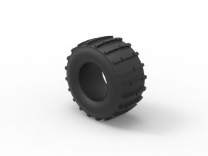 Dirt dragster rear tire 9 Scale 1 to 25 Modelo de Impressão 3D