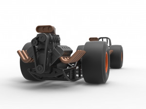 Front engine AWD dragster Scale 1 to 25 3Dプリントモデル