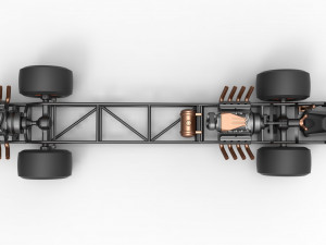 Front engine AWD dragster Scale 1 to 25 3Dプリントモデル